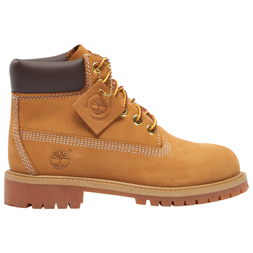Shop Timberland Boys  6" Premium Waterproof Boots In Brown/orange-wheat