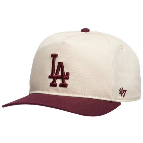 

47 Brand Mens 47 Brand Los Angeles Dodgers Two Tone Hitch - Mens Natural/Maroon Size One Size