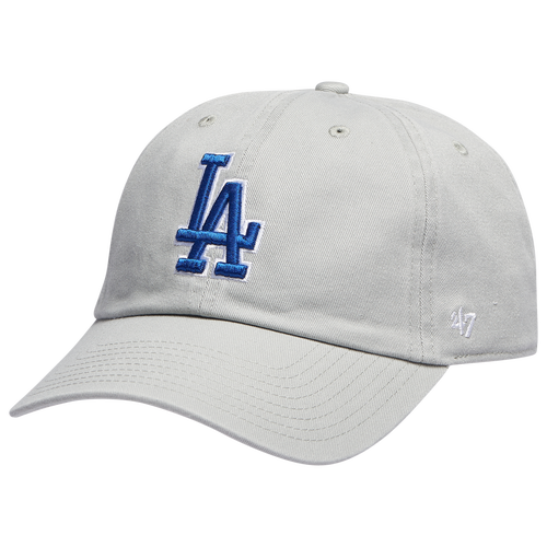 47 Brand Mens 47 Brand Dodgers Clean Up Cap - Mens Grey/Blue