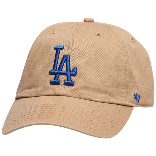 

47 Brand Mens 47 Brand Dodgers Clean Up Cap - Mens Khaki/White Size One Size