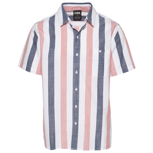 

CSG Mens CSG Woven T-Shirt - Mens Pink/White Size M