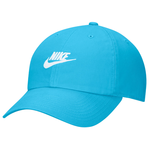 Nike Sportswear Heritage86 Futura Washed Adjustable Back Hat In Baltic Blue/white