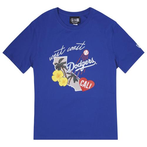 

New Era Mens Los Angeles Dodgers New Era Dodgers City T-Shirt - Mens Blue/Multi Color Size S