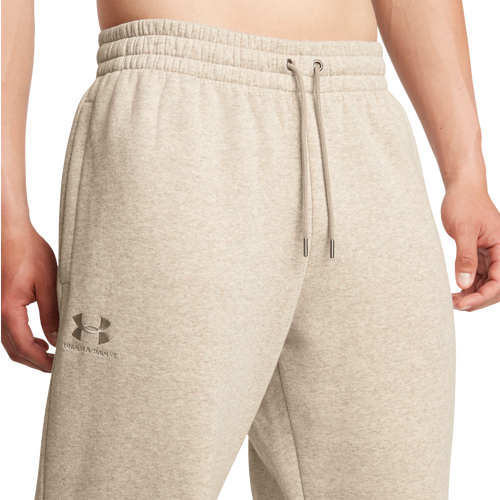 MENS - Under Armour Essential Fleece Pants - Timberwolf Taupe