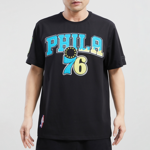 

Pro Standard Mens Pro Standard 76ers Aqua T-Shirt - Mens Black/Black Size S