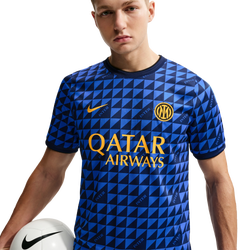 Men's - Nike INTER Dri-Fit PM K HA Short Sleeve Top  - Black/University Gold/Lyon Blue