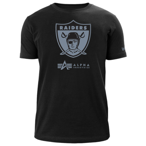 

New Era Mens Oakland Raiders New Era Raiders X Alpha Industries T-Shirt - Mens Black/Gray Size S