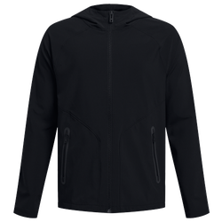 Boys' Grade School - Under Armour Unstoppable Full Zip - Black/Pitch Gray