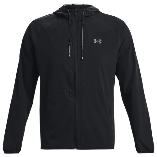 

Under Armour Mens Under Armour Stretch Woven Windbreaker - Mens Black/Pitch Grey Size L
