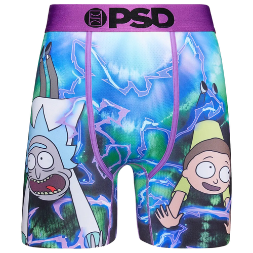 

PSD Mens PSD Rick & Morty Time Travel Underwear - Mens Purple/Grey/Green Size L