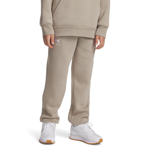  - Under Armour Essential Fleece Joggers - Timberwolf Taupe/White