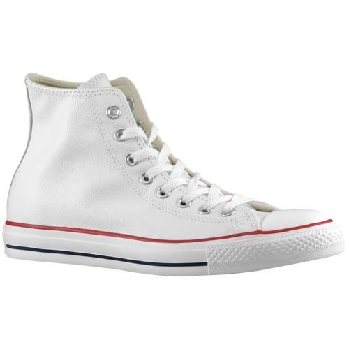 Shop Converse Mens  All Star Leather High Top In Optical White