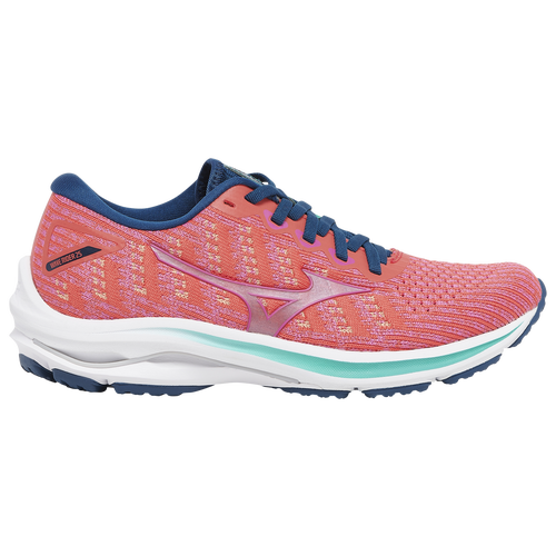 Mizuno Womens Mizuno Wave Rider 25 Waveknit – Womens Running Shoes Cayenne/Phlox Pink Size 8.0