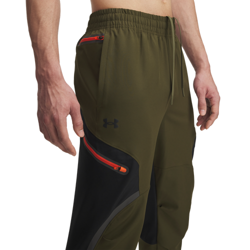 MENS - Under Armour Unstoppable Cargo Pants - Black/Expedition Green