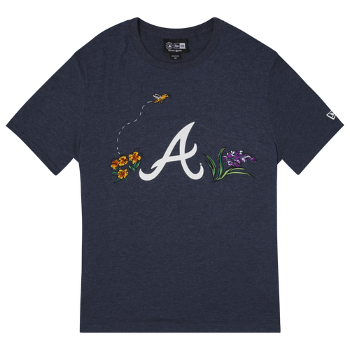 

New Era Mens Atlanta Braves New Era Braves Watercolor T-Shirt - Mens Black Size S