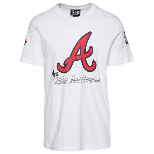 New Era Mens Atlanta Braves Braves World T-Shirt - Mens White