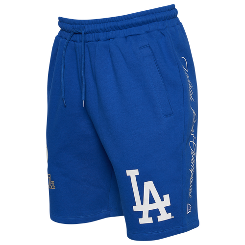

New Era Mens Los Angeles Dodgers New Era Dodgers World Fleece Shorts - Mens Blue Size L