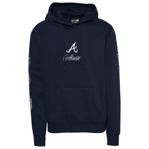 

New Era Mens Atlanta Braves New Era Braves World Fleece Hoodie - Mens Navy Size L