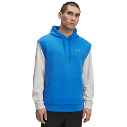 Men's - Under Armour Icon Fleece Sleeveless Hoodie - Blue Atlantis/Blue Atlantis