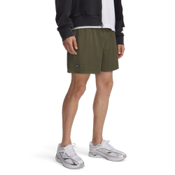 Men's - Under Armour Essential Mesh Shorts - Marine Od Green/White