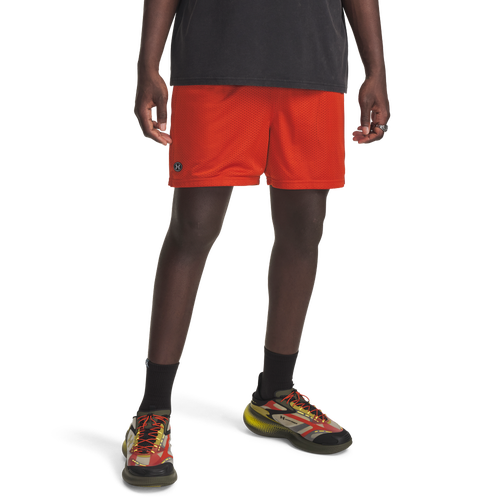 MENS - Under Armour Essential Mesh Shorts - Surplus Orange/White