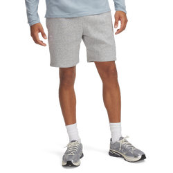 Men's - Under Armour Essential Fleece Shorts - Mod Gray/White