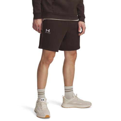 Under Armour Essential Fleece Shorts - Under Armour Kona Brown/White