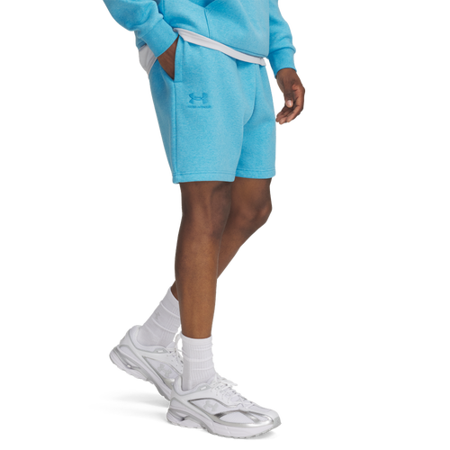 MENS - Under Armour Essential Fleece Shorts - Ether Blue