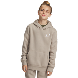 Boys' Grade School - Under Armour Essential Fleece Hoodie - White/Timberwolf Taupe