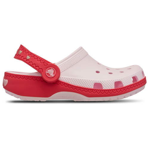 GIRLS - Crocs Vday Clogs With Heart Back Strap - Digital Raspberry/Pink Milk