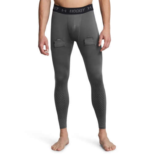 MENS - Under Armour Hockey Compression Leggings - Castlerock/Black