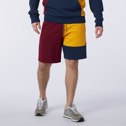 Men's - New Balance Higher Learning Fleece Shorts - Garnet/Aspen/Indigo