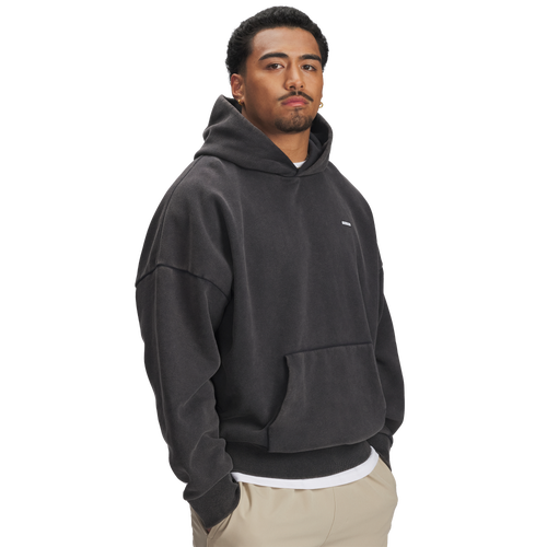MENS - Under Armour Icon Hwt Flc Wash Os Hood - Black/White