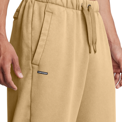 MENS - Under Armour Icon Hwt Flc Wash Os Pant - Camel/White