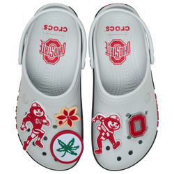 Men's - Crocs Collegiate Clogs - Grey/Red