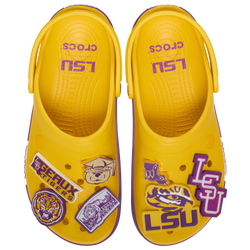 Men's - Crocs Collegiate Clogs - Yellow/Purple