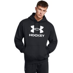 Men's - Under Armour Icon Flc Hockey Hood - Black/White
