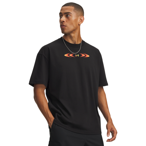 Under Armour Mens HWT Echo Jet T-Shirt - - Black / Black Size XL