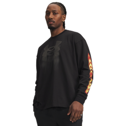 Men's - Under Armour HWT Echo Long Sleeve T-Shirt - Black/Black