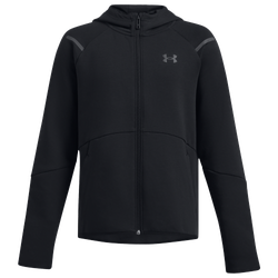 Boys' Grade School - Under Armour Unstoppable Fleece F/Z - Black/Black