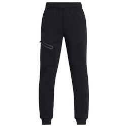 Boys' Grade School - Under Armour Unstoppable Fleece Jogger - Black/Black