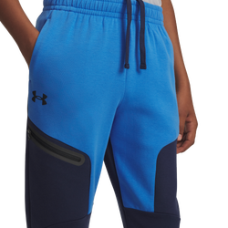 Boys' Grade School - Under Armour Unstoppable Fleece Jogger - Washed Navy/Black