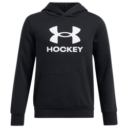 Boys' Grade School - Under Armour Icon Hockey Hoodie - Black/White