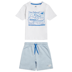 Boys' Toddler - New Balance T-Shirt Short Set - White/Blue