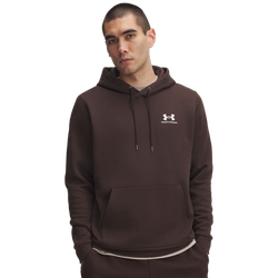 Men's - Under Armour Essential Fleece Hoodie - Kona Brown/White