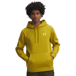 Men's - Under Armour Essential Fleece Hoodie - Green Legacy/White