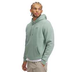 Men's - Under Armour Essential Fleece Hoodie - Silica Green/Silica Green