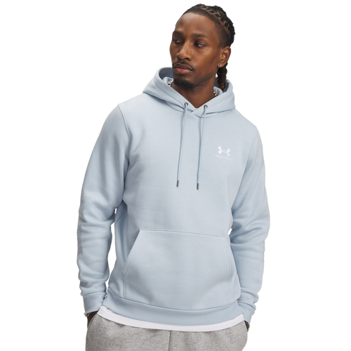 MENS - Under Armour Icon Fleece Hoodie - White/Blue Calm