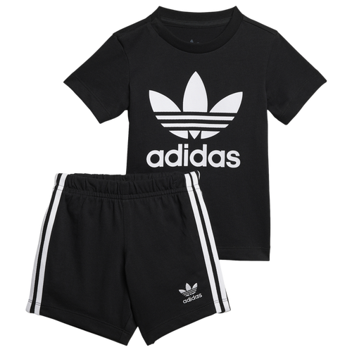 BOYS - adidas Shorts & T-Shirt Set - Black/White