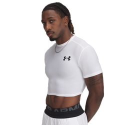 Men's - Under Armour Heatgear Og Compression Crop - White/Black
